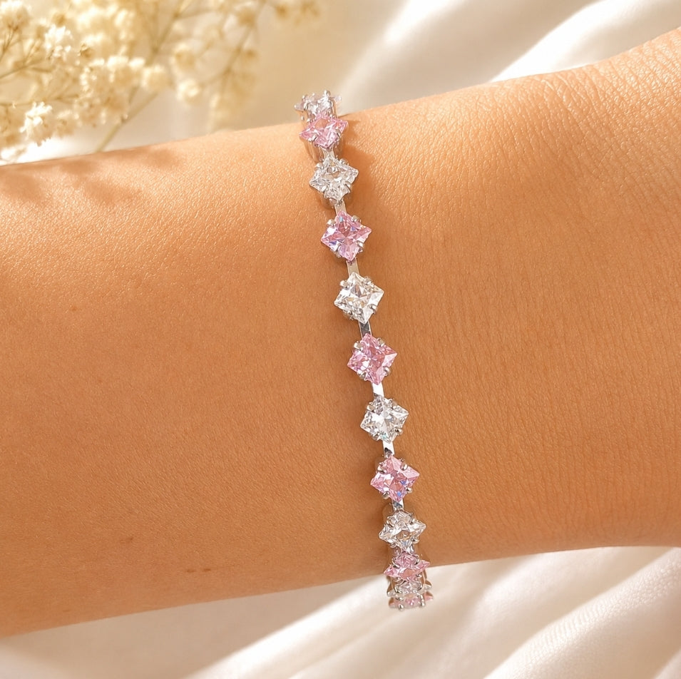 Pink and white